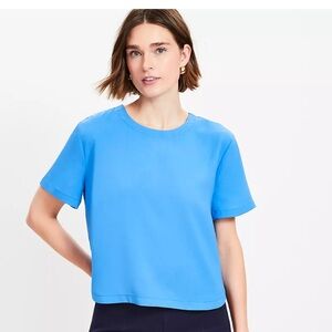 LOFT Bright Blue Short Sleeve Tee NWT